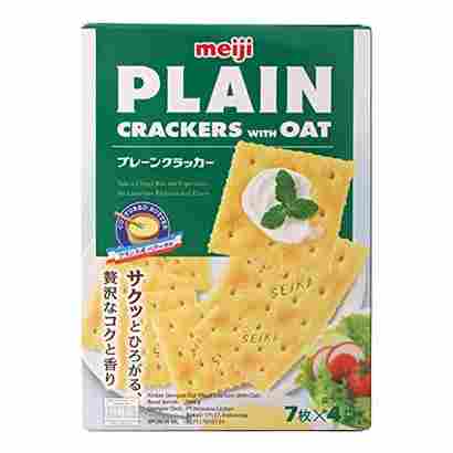 Meiji Plain Creakers with oats 104 gm